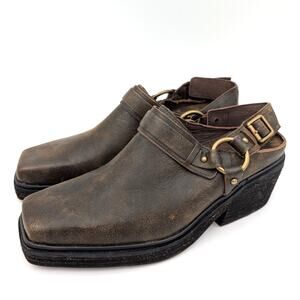 Jeffrey Campbell Rockaways Slingback Mule Women's Distressed Brown Size US6 EU37